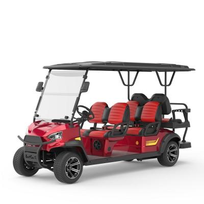 China 2023 Newest Design Cheap Electric Golf Carts China Factory Chassis Low Lead Acid Or 12X7 Lithium Battery Club Car 6 Seat Golf Cart for sale