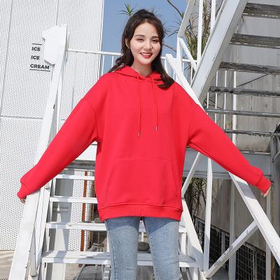 China Custom Fleece Ladies Fleece Sweatshirt Jacket Blank Polyester Viable Oversized Hoodies Custom Women Hoodies for sale