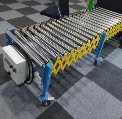 China JSD-00 Oil Resistant Motorized Flexible Roller Conveyor , Power Extend Roller Conveyor for sale