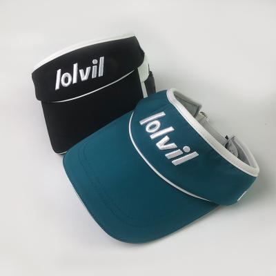 China Knit 2023 High Quality BSCI Wash Cotton Golf Visor Cap Adjustable Custom Logo Embroidery Sun Visor Hat for sale