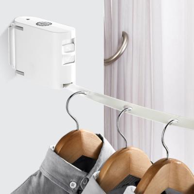 China Modern Drill Free Hanging 13.8 Feet Heavy Duty Adjustable Portable Travel Clothesline Retractable Clothesline Rope with 37 Holes for sale