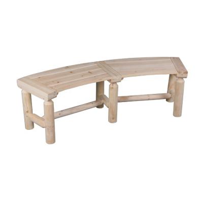 China Outdoor Farmhouse Garden Patio Nature Wood Curved Bench for sale