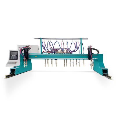 China Construction works Factory Price Metal Gas Metal Cutter Multi Head CNC Gantry Type Flame Sheet Steel Cutting Machine for sale
