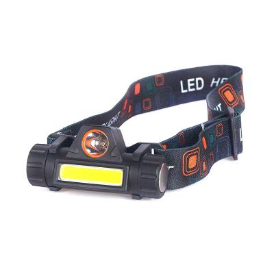 China Industrial Hunting Camping Working Headlight Torch Small Mini LED Plastic Rechargeable Headlight Led Of Magnet for sale