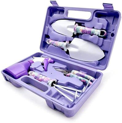 China Wholesale Hand Gift 5pc Girls Garden Women Garden Purple Green Color Cheap Tool Kit For Kids for sale