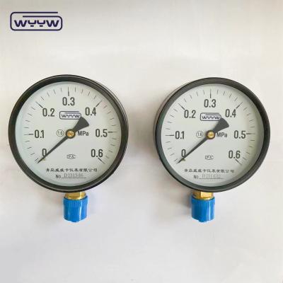 China 100 mm tubo de aço preto tipo de ligação inferior MPa manômetro de pressão do trilho comum à venda