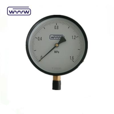 China Análogo do manômetro de pressão de ensaio de gás natural Y-150 de fábrica 6 polegadas 150mm 0-1MPa 0-150psi manômetro de nitrogênio à venda