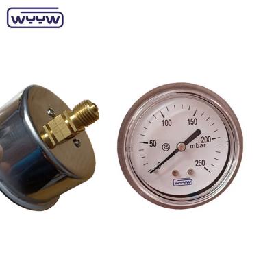 China Manómetro de cápsula de baja presión personalizable con soporte OEM CMH2O con conexión posterior en venta