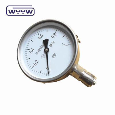 China WYYW fabriek 100 mm roestvrij staal prijs van drukmeter Te koop