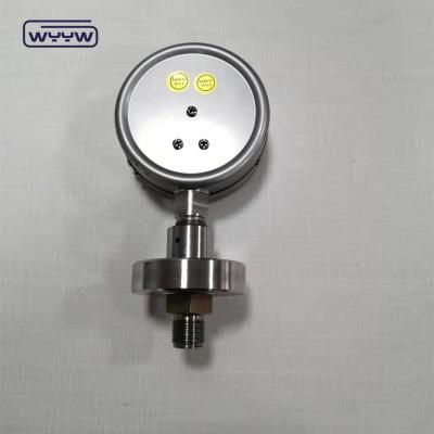 China Aluminum Dial Material Chemical Diaphragm Pump Pressure Gauge OEM for sale