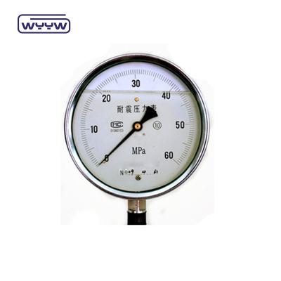 China 150 mm drukmetingsinstrument met vloeistofvuller Zwart geschilderd aluminium wijzer Accuraat Duurzaam Te koop