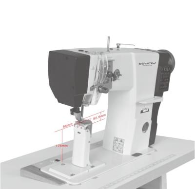 China Garment Shops Shoe Machine Single Roller Middle Needle Post Triple Feeding Automated Sewing Machine for sale