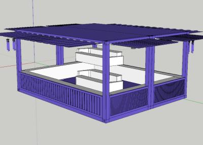 China 20FT fabrizierten mobilen Kaffeehaus-Behälter vor zu verkaufen