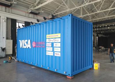 China El vidrio endurecido prefabricó la exposición del contenedor 20gp en venta
