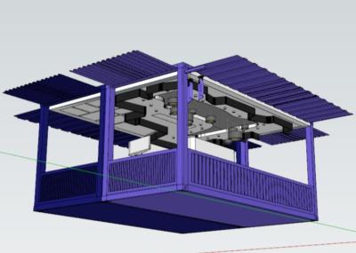 Китай 30m2 доработало контейнер для перевозок кофейни пола PVC контейнера для перевозок продается