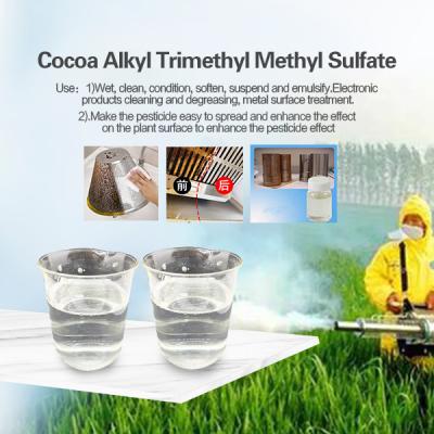 China Kokosnuss-Alkyltrimethyl-quaternäre Ammoniumverbindung Benetzende Weichheitssuspension für saubere Bedingungen CAS 68002-60-8 zu verkaufen