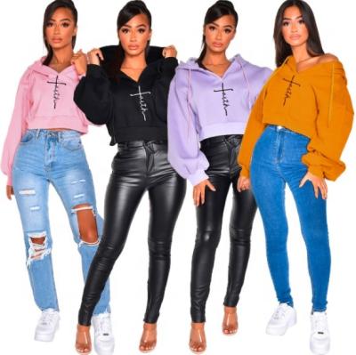 China Autumn Jacket Solid Color Woman Fashion Breathable Top Loose Casual Blouse Women's Hooded Sweater for sale