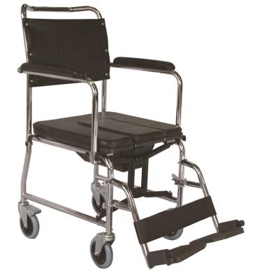 China Portable Folding Shower /Toilet Commode Wheelchair For Patient /Elder Drop Wheelchair Bedside for sale