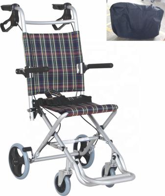 China Comfortable Aluminum Foldable Lightweight Airports Transport Chairs Wheelchairs Made For Travel for sale