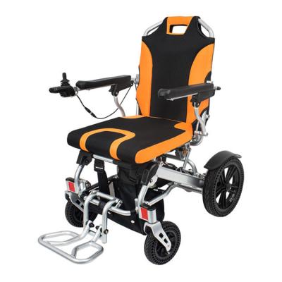 China High Quality Power Motors Wheelchair Armrest Body Health Care PU Foldable Electric Lightweight Wheelchairs With One Lithium Battery for sale