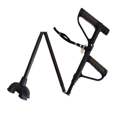 China Health Care Physiotherapy Aluminum Alloy Adjustable Professional Standard Approved Folding Elbow Crutch Medical Price for sale