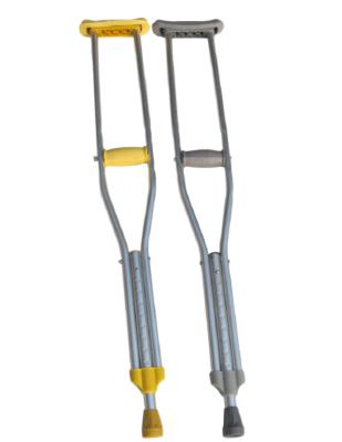 China Aluminum Alloy Physiotherapy Health Care Medical Adjustable Telescopic Hands Crutch Free Portable Walking Crutch For Old for sale
