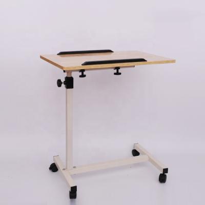 China Medical Devices Height Adjustable Folding Furniture Standing Lifting Riser and Mobile Laptop Table for sale