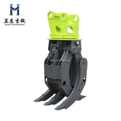 China Construction works 360 Degree Rotary Grapple Wood Grapple For EX120 EX130 EX150 Excavator for sale