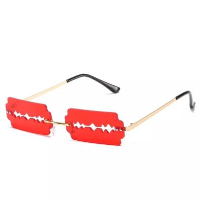 China 15 years experience cost-effective fashionable hollow blade personality clear night party praise glass sunglasses for sale