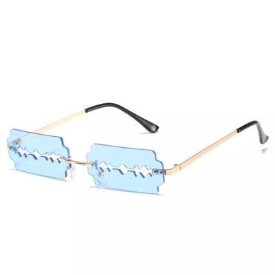 China 15 years factory direct sales experience fashionable hollow blade personality creative classic men's party glass sunglasses for sale