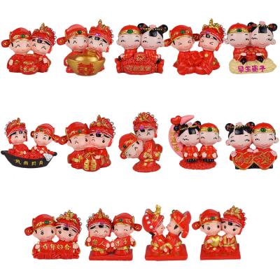 China Hot Sale Ceramic Figure Wedding Dolls Party Cute Celebration Bride Groom Gift Party Decoration Cake Topper for sale