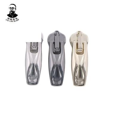 China Logo Metal Zipper Slider Universal Cheap Whole Nickel Free for sale