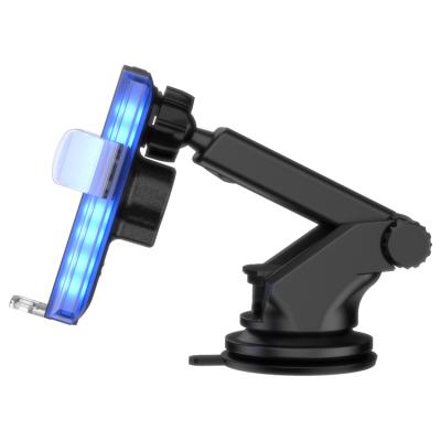 China 2022 High Speed New Wireless Charger With Lamp Sublimation Car Wireless Charger Holder Fit For iPhone Android Phone Fast Wireless Charging for sale