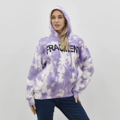China Tie Dye Women's Looser Size Fashion Print Fashion Hoodies Breathable & sweatshirts for sale