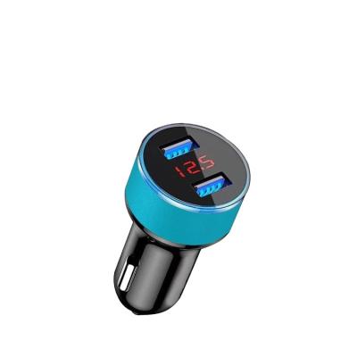 China Universal USB one--two to multi-function conversion cigarette lighter aluminum alloy car charger digital display fast charging car charger for sale