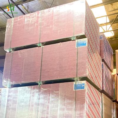 China SUNHOUSE Class A1 Flame Retardant Gypsum Board 1220X2440Mm 12Mm Fire Resistant Drywall Plasterboards for sale