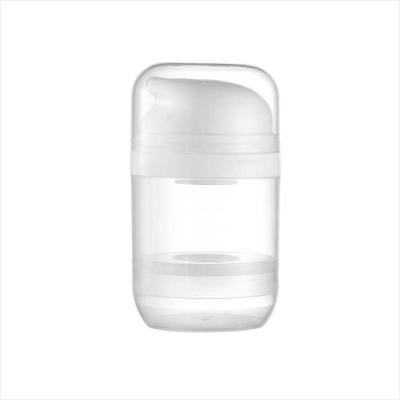 China Garrafa 50ml plástica redonda com material reciclável do PCR dos PP da bomba mal ventilada à venda