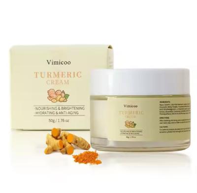 China Cuidados com a pele de beleza Marca privada hidratante natural orgânico reparador Tumeric Cúrcuma Creme facial para o rosto à venda