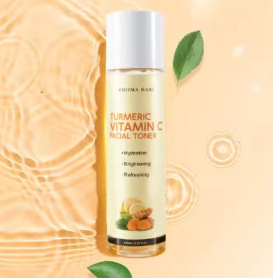 China OEM Marca Privada Cúrcuma Branqueador Hidratante Toner Facial Melhorar Manchas Escuras Vitamina C Toner Facial à venda