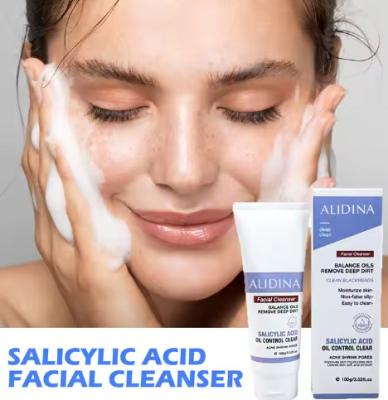 China Venda a retalho Ácido salicílico Limpeza profunda Limpeza orgânica para cuidados da pele Limpeza hidratante Limpeza facial Lavar toda a pele à venda