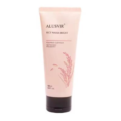 China Organic Natural Branqueamento Arroz Água Limpeza Facial Limpeza Facial Limpeza de Marca Privada Cosméticos para Pele Seca Oleosa Limpeza em espuma à venda