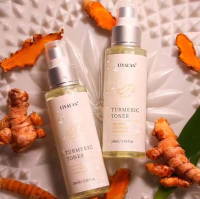 China Marca privada Cuidados com a pele Spray de névoa para o rosto Calmante hidratante Calmante para o rosto Vitamina C Curcuma Toner para a pele à venda