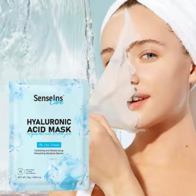 China Wholesale Hyaluronic Acid Mask Organic Deep Nourishing Moisturizing Whitening Firming Fede Spots Facial Face Mask for sale