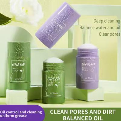 China High Quality Green Tea Deep Cleanse Maskl Cleansing Facial Mask Stick Oil Control Acne Relief 40g Home Use for sale