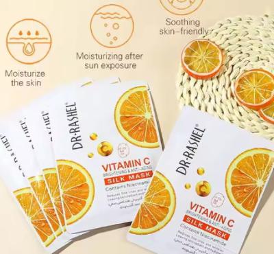 China Vitamin C Brightening and Whitening Silk Sheet Facial Mask.anti-wrinkle Firming Lighting SILK MASK for sale