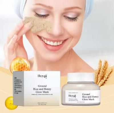 China Private Label Moisturizing Hydrating Care Nourishing Facial Skin Glow Rice Honey Moisturizing Mask for sale