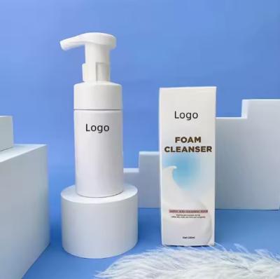 China OEM / ODM Foaming Face Wash Private Label Turmeric Vitamin C Aloe Vera Amino Acid Facial Cleanser with Brush Whitening Face Cleanser for sale