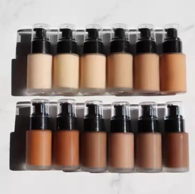 China Private Label Makeup Foundation Full Coverage Liquid Foundation Wholesales No Logo 12 Colors Female Waterproof Body Foundation for sale