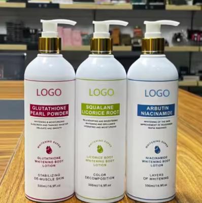 China OEM / ODM Customized Natural Moisturizing Whitening Body Cream Organic Nicotinamide Body Lotion Bleaching for Black Skin for sale