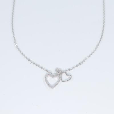 China FASHIONABLE Real 18k Gold Necklace Jewelry Real Heart Yellow Gold Pendant Necklace Gold Chains for sale